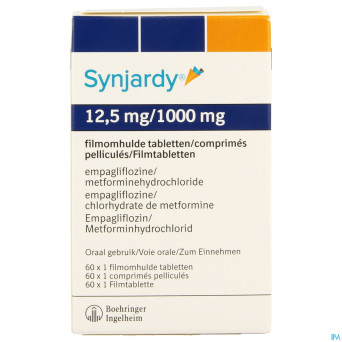 Synjardy 12,5mg/1000mg comp pell  60 x 1 ud