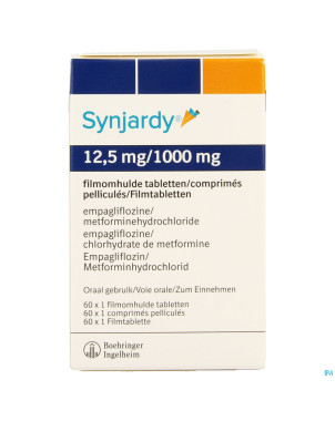 Synjardy 12,5mg/1000mg comp pell  60 x 1 ud