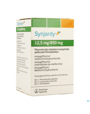 Synjardy 12,5mg/ 850mg comp pell  60 x 1 ud