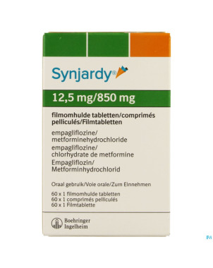 Synjardy 12,5mg/ 850mg comp pell  60 x 1 ud