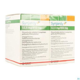 Synjardy 12,5mg/ 850mg comp pell 200 x 1 ud