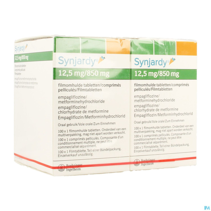 Synjardy 12,5mg/ 850mg comp pell 200 x 1 ud