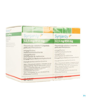 Synjardy 12,5mg/ 850mg comp pell 200 x 1 ud
