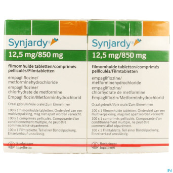 Synjardy 12,5mg/ 850mg comp pell 200 x 1 ud