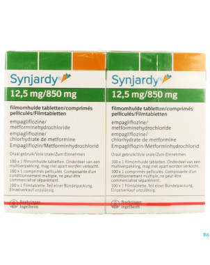 Synjardy 12,5mg/ 850mg comp pell 200 x 1 ud