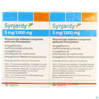Synjardy  5,0mg/1000mg comp pell 200 x 1 ud