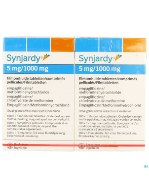 Synjardy  5,0mg/1000mg comp pell 200 x 1 ud