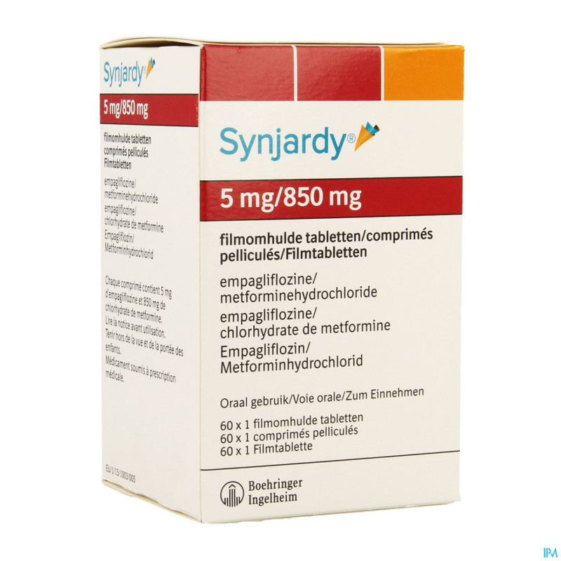 Synjardy  5,0mg/ 850mg comp pell  60 x 1 ud