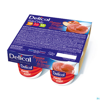 Delical nutra pote pomme fraise    4x125g