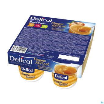 Delical nutra pote pomme abricot    4x125g