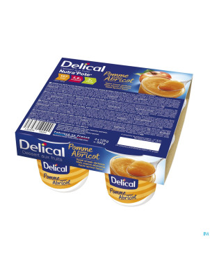 Delical nutra pote pomme abricot    4x125g