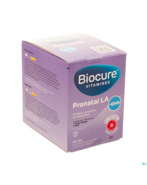 Biocure pronatal la + dha comp pell  60 + 120 caps