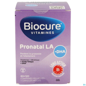 Biocure pronatal la + dha comp pell  60 + 120 caps