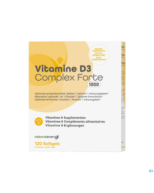 Vitamine d complex forte 1000ui 120 natural energy