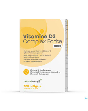 Vitamine d complex forte 1000ui 120 natural energy