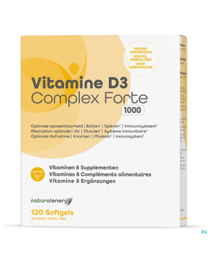Vitamine d complex forte 1000ui 120 natural energy