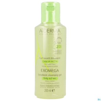 Aderma exomega gel lavant 2en1 corps cheveux 200ml