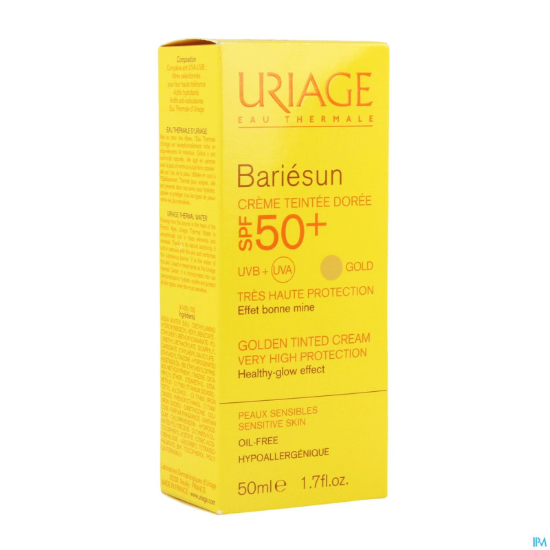 Uriage bariesun cr teintee doree ip50+ nf    50ml