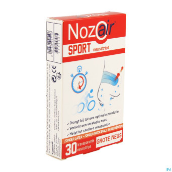 Nozoair sport bandelette nasale grand nez 30