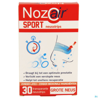 Nozoair sport bandelette nasale grand nez 30