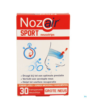 Nozoair sport bandelette nasale grand nez 30