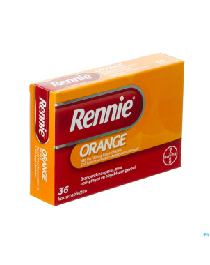 Rennie orange 680mg/80mg comp a croquer 36