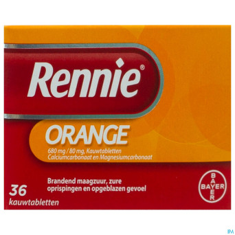 Rennie orange 680mg/80mg comp a croquer 36