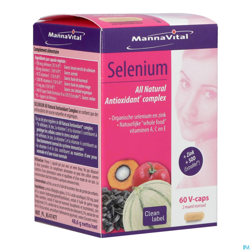 Mannavital selenium nf   v-caps  60