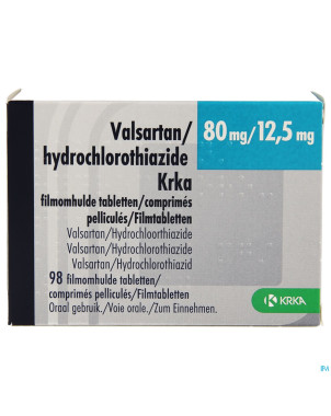 Valsartan hct krka  80mg/12,5mg comp pell  98