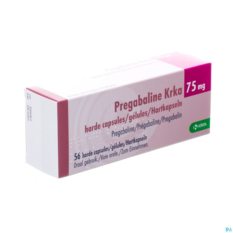 Pregabaline krka  75mg caps dur  56 x 75mg
