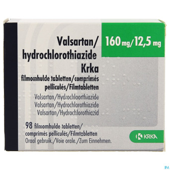Valsartan hct krka 160mg/12,5mg comp pell  98