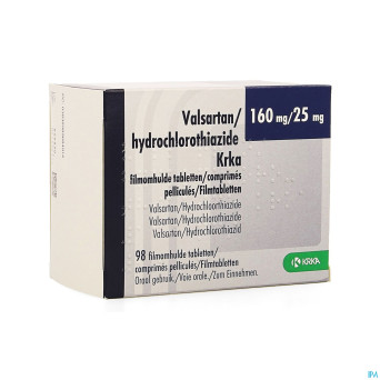 Valsartan hct krka 160mg/25,0mg comp pell  98