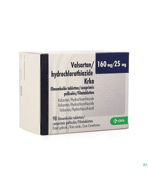 Valsartan hct krka 160mg/25,0mg comp pell  98