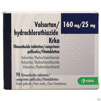 Valsartan hct krka 160mg/25,0mg comp pell  98