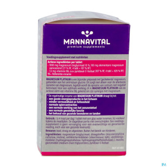 Mannavital magnesium platinum nf tabl  90