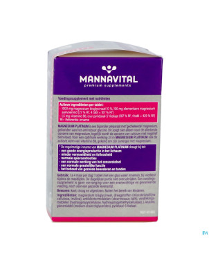 Mannavital magnesium platinum nf tabl  90