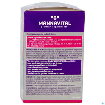 Mannavital magnesium platinum nf tabl  90