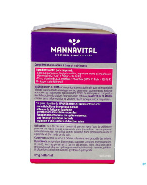 Mannavital magnesium platinum nf tabl  90