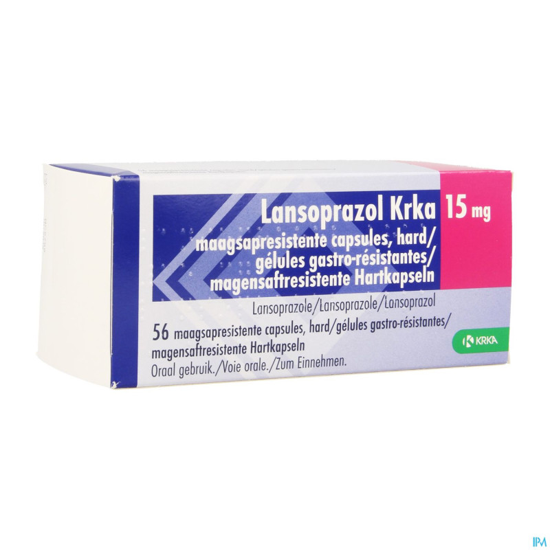 Lansoprazol krka  15mg gastro res.blist. caps  56