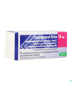 Lansoprazol krka  15mg gastro res.blist. caps  56