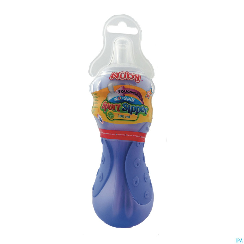 Nuby c gobelet sport sip.a/goutte paille +9m 300ml
