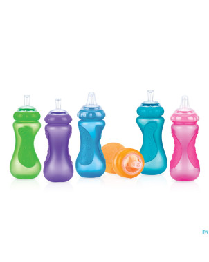 Nuby c gobelet sport sip.a/goutte paille +9m 300ml