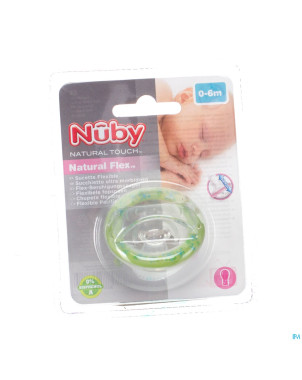 Nuby nt sucette silicone cerise 0-6m vert 1