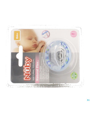 Nuby nt sucette silicone cerise +6m blue 1