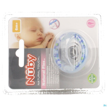 Nuby nt sucette silicone cerise +6m blue 1