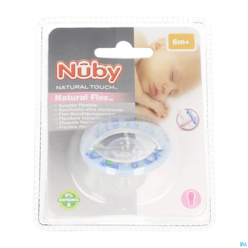 Nuby nt sucette silicone cerise +6m rose 1