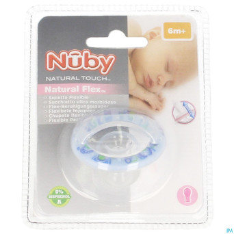 Nuby nt sucette silicone cerise +6m rose 1