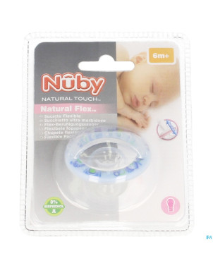 Nuby nt sucette silicone cerise +6m rose 1