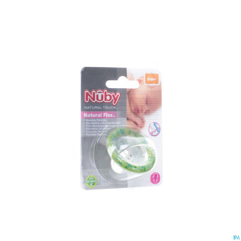 Nuby nt sucette silicone cerise +6m vert 1