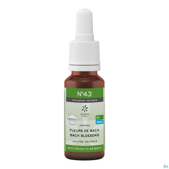 Fleurs de bach bio n43 gouttes motivation    20ml